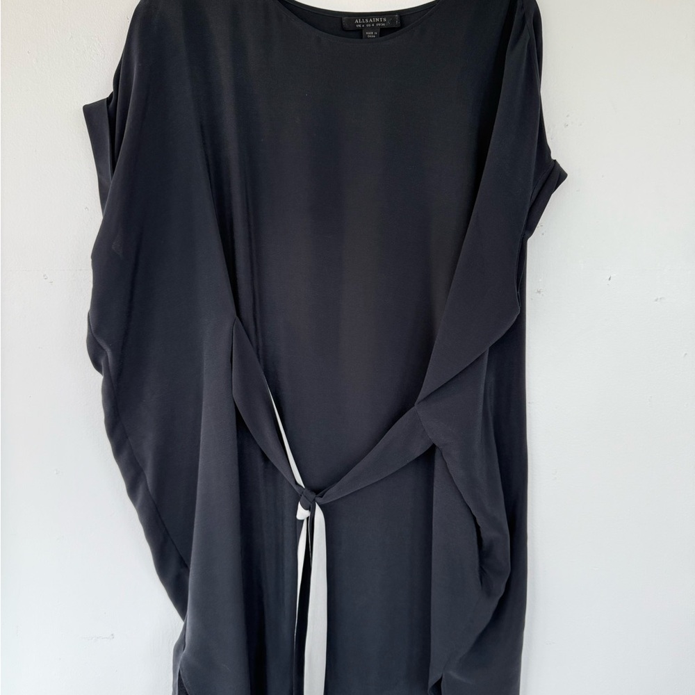 All Saints oversized navy silk  Tunic Dress